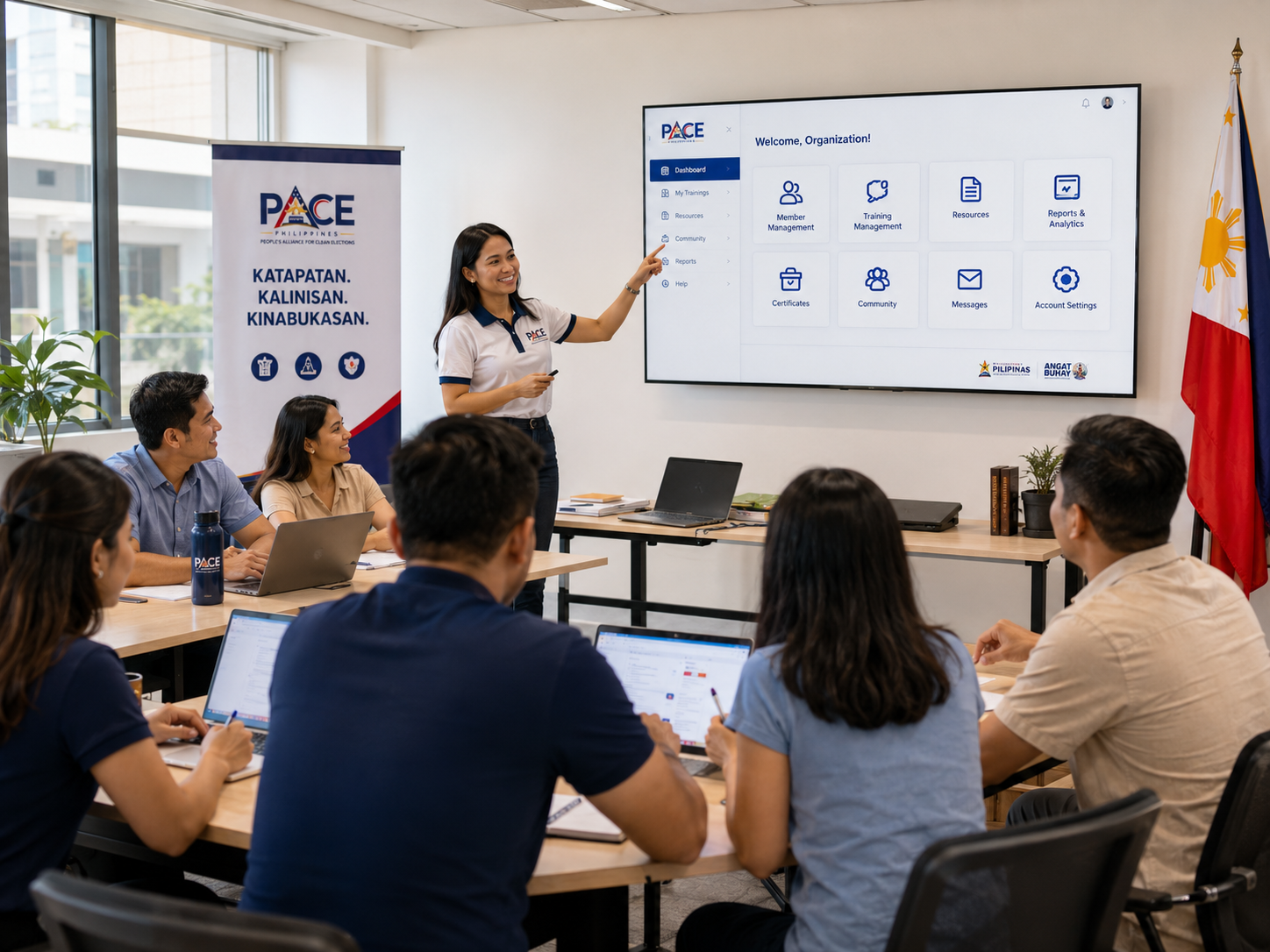 PACE-PH organization platform training and member support
